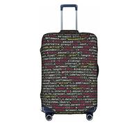 WKSGDSG Travel Luggage Cover Protector, Programmer Programming Code Elastic Suitcase Cover Fits 22-24 Inch Luggage, Universal Anti-Scratch Detachable Carry on Luggage Covers with Concealed Zipper