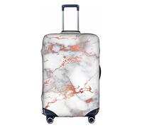 WKSGDSG Travel Luggage Cover Protector, Rose Gold Marble Elastic Suitcase Cover Fits 22-24 Inch Luggage, Universal Anti-Scratch Detachable Carry on Luggage Covers with Concealed Zipper