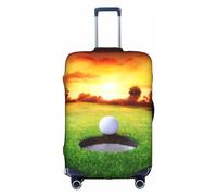 WKSGDSG Travel Luggage Cover Protector, Sport Golf Ball Sunset Tree Elastic Suitcase Cover Fits 22-24 Inch Luggage, Universal Anti-Scratch Detachable Carry on Luggage Covers with Concealed Zipper