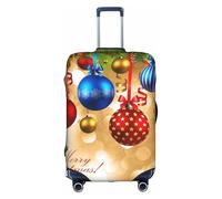 WKSGDSG Travel Luggage Cover Suitcase Protector, Merry Christmas Luggage Cover Elastic Washable Anti-Scratch Suitcase Sleeve with Concealed Zipper for Wheeled Suitcase Fits 25-28 Inch Luggage