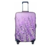 WKSGDSG Travel Luggage Cover Suitcase Protector, Romantic Purple Lavender Luggage Cover Elastic Washable Anti-scratch Suitcase Sleeve with Concealed Zipper for Wheeled Suitcase Fits 25-28 Inch Luggage