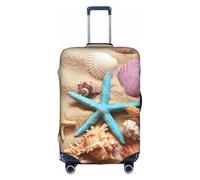 WKSGDSG Travel Luggage Cover Suitcase Protector, Shells On The Beach Luggage Cover Elastic Washable Anti-Scratch Suitcase Sleeve with Concealed Zipper for Wheeled Suitcase Fits 25-28 Inch Luggage