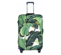 WKSGDSG Tropical Banana Palm Leaves Luggage Cover Protective Washable Suitcase Cover Elastic Anti-Scratch Travel Suitcase Covers for Wheeled Suitcase Fits 29 to 32 Inch Luggage