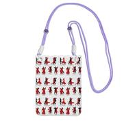 WKSGDSG Waterproof Crossbody Phone Pouch for Women Girls, Small Wallet Crossbody Bag, Carry a mobile phone bag for Travel, Commute, Outing, Slim Fanny Pack, Ballroom Dance Shoulder Bag, Purple Strap