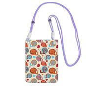 WKSGDSG Waterproof Crossbody Phone Pouch for Women Girls, Small Wallet Crossbody Bag, Carry a mobile phone bag for Travel, Commute, Outing, Slim Fanny Pack, Cute Snail Shoulder Bag, Purple Strap