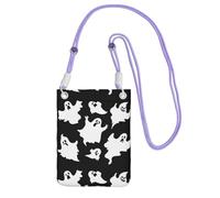 WKSGDSG Waterproof Crossbody Phone Pouch for Women Girls, Small Wallet Crossbody Bag, Carry a mobile phone bag for Travel, Commute, Outing, Slim Fanny Pack, Halloween Goth Shoulder Bag, Purple Strap