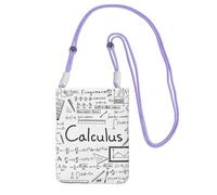 WKSGDSG Waterproof Crossbody Phone Pouch for Women Girls, Small Wallet Crossbody Bag, Carry a mobile phone bag for Travel, Commute, Outing, Slim Fanny Pack, Math Calculus Shoulder Bag, Purple Strap