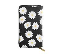 WKSGDSG Zipper Wallet for Women, Flowers, Large Capacity Checkbook Long Clutch Wallet with Coin Pocket, Faux Leather Organizer for Cash, Cards, Travel, Daily Use, Gift