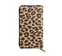 WKSGDSG Zipper Wallet for Women, Fun Leopard Print, Large Capacity Checkbook Long Clutch Wallet with Coin Pocket, Faux Leather Organizer for Cash, Cards, Travel, Daily Use, Gift