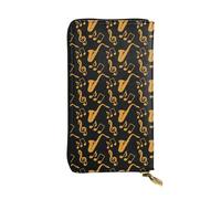 WKSGDSG Zipper Wallet for Women, Musical Notes Treble, Large Capacity Checkbook Long Clutch Wallet with Coin Pocket, Faux Leather Organizer for Cash, Cards, Travel, Daily Use, Gift