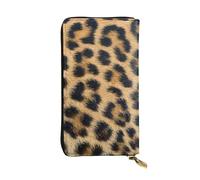WKSGDSG Zipper Wallet for Women, Rough Leopard Print, Large Capacity Checkbook Long Clutch Wallet with Coin Pocket, Faux Leather Organizer for Cash, Cards, Travel, Daily Use, Gift
