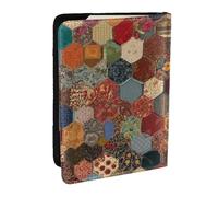 WKSZCYHLKL African Style Patchwork Print Passport Holder Pu Leather Travel Wallet Passport Case Passport Covers 6.5 Inch Multiple Card Slots for Men and Women