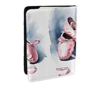 WKSZCYHLKL Ballet Dancer Print Passport Holder Pu Leather Travel Wallet Passport Case Passport Covers 6.5 Inch Multiple Card Slots for Men and Women