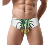 Wkszcyhlkl Be A Pineapple Men'S Triangle Briefs Low Rise Soft Underpant Breathable And Sweat Absorbent Underwear (S-3xl) Black