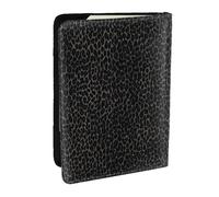 WKSZCYHLKL Black Leopard Pattern Print Passport Holder Pu Leather Travel Wallet Passport Case Passport Covers 6.5 Inch Multiple Card Slots for Men and Women