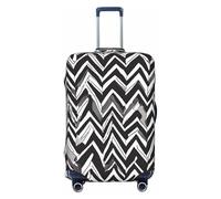 WKSZCYHLKL Black White Tan Zigzag Print Print Suitcase Cover Luggage Covers for Suitcase Elastic Luggage Protector Covers
