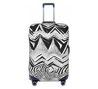 WKSZCYHLKL Black White Tan Zigzag Print Suitcase Cover Luggage Covers for Suitcase Elastic Luggage Protector Covers