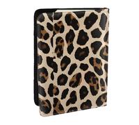 WKSZCYHLKL Brown Pattern Leopard Print Passport Holder Pu Leather Travel Wallet Passport Case Passport Covers 6.5 Inch Multiple Card Slots for Men and Women