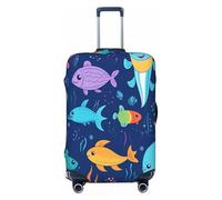 WKSZCYHLKL Cartoon Sea Fish Print Suitcase Cover Luggage Covers for Suitcase Elastic Luggage Protector Covers