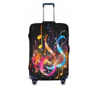 WKSZCYHLKL Colorful Musical Note Print Suitcase Cover Luggage Covers for Suitcase Elastic Luggage Protector Covers