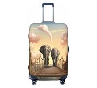 WKSZCYHLKL Elephant On A Bridge Print Suitcase Cover Luggage Covers for Suitcase Elastic Luggage Protector Covers