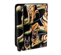 WKSZCYHLKL German Shepherd Print Passport Holder Pu Leather Travel Wallet Passport Case Passport Covers 6.5 Inch Multiple Card Slots for Men and Women