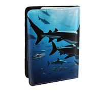 WKSZCYHLKL Hammerhead Sharks Print Passport Holder Pu Leather Travel Wallet Passport Case Passport Covers 6.5 Inch Multiple Card Slots for Men and Women