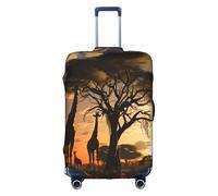 WKSZCYHLKL Luggage Covers for Suitcase Africa Giraffe Majestic Tree Print Suitcase Cover Elastic Luggage Protector Covers
