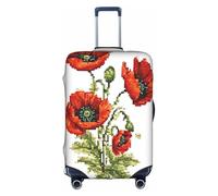 WKSZCYHLKL Luggage Covers for Suitcase Beautiful Poppy Flower Ink Print Suitcase Cover Elastic Luggage Protector Covers