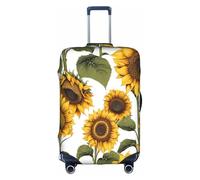 WKSZCYHLKL Luggage Covers for Suitcase Beautiful Yellow Sunflower Print Suitcase Cover Elastic Luggage Protector Covers
