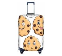 WKSZCYHLKL Luggage Covers for Suitcase Chocolate Chip with Different Expressions Print Suitcase Cover Elastic Luggage Protector Covers