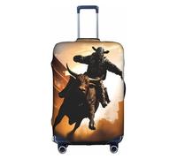 WKSZCYHLKL Luggage Covers for Suitcase Cool Bull Riding Print Suitcase Cover Elastic Luggage Protector Covers