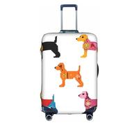 WKSZCYHLKL Luggage Covers for Suitcase Cute Dachshound Dogs Print Suitcase Cover Elastic Luggage Protector Covers