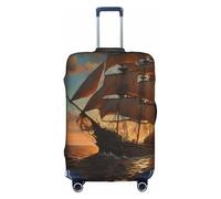 WKSZCYHLKL Luggage Covers for Suitcase Fantasy Pirate Ship Print Suitcase Cover Elastic Luggage Protector Covers