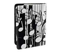 WKSZCYHLKL Music Notes Print Print Passport Holder Pu Leather Travel Wallet Passport Case Passport Covers 6.5 Inch Multiple Card Slots for Men and Women