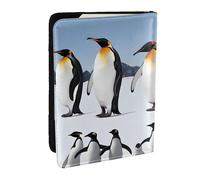 WKSZCYHLKL Penguins Print Passport Holder Pu Leather Travel Wallet Passport Case Passport Covers 6.5 Inch Multiple Card Slots for Men and Women