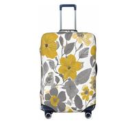 WKSZCYHLKL Yellow Gray Flower Print Suitcase Cover Luggage Covers for Suitcase Elastic Luggage Protector Covers