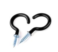 WKTRSM 30 PCS Screw Hooks 2 Inch Cup Hooks, Vinyl Coated Ceiling Hook Heavy Duty Mug Screw in Hooks for Hanging Plants, Cups, Utensils, Lights and Stuff Great for Indoor & Outdoor Use