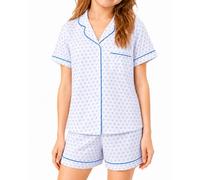 WKTRSM Girls Pyjamas Set Short Sleeve Kids Button-Down Short PJs Breathable Soft Summer Nightwear Lounge Sleepwear for Kids & Teenagers Age 6-13