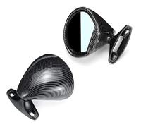 WKWPYCYUH 2pcs Universal Car Side Mirrors Wing Mirror Auto Classic Retro Door Wing Rearview Mirror L+R Replacement Refit For Most Cars Automobile rearview mirror(Carbon fiber look)