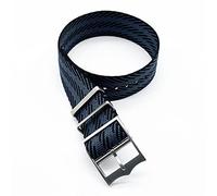 WKWPYCYUH Adjustable Single Channel Braided Nylon Stripe Strap 20mm 22mm Silver/Bronze Buckle Fit For Tudor Watch strap(Black gray,20mm)