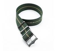 WKWPYCYUH Adjustable Single Channel Braided Nylon Stripe Strap 20mm 22mm Silver/Bronze Buckle Fit For Tudor Watch strap(Green khaki,20mm)