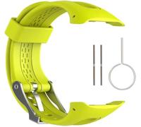 WKWPYCYUH Compatible With Garmin Forerunner 10 15 GPS Sports Watch Soft Silicone Small Large Strap Bracelet Forerunner 10 15 Watch strap(Groen,S size)