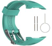 WKWPYCYUH Compatible With Garmin Forerunner 10 15 GPS Sports Watch Soft Silicone Small Large Strap Bracelet Forerunner 10 15 Watch strap(Teal,S size)