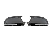 WKWPYCYUH Fit For Audi A4 S4 A5 S5 B8 8K A6 S6 4F C6, A8 S8 D3 Q3 SQ3 2012-2015 A3 8P Black Horn Add On Side Rear View Mirror Cap Cover Automobile rearview mirror(Bright black)