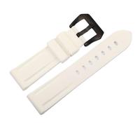 WKWPYCYUH Men's 22mm 24mm 26mm Rubber Watch Band Waterproof Silicone Strap Black,Blue,Green,Orange,White Watchband Watch strap(White Black,26mm)