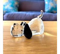 WKXCTS Crystal Crystal Cute Puppy Dog Figurines Glass Animal Dog Paperweight Ornament Statue Collectible Home Decor Christmas Birthday Gift ornaments