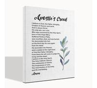 WKYAER Apostles Creed, Canvas Painting Christian Decor, Our Father Bible Verse, 6x8 Inch Wall Art
