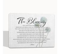 WKYAER Elevation worship lyrics wall sign, Bible verse wall decor, Canvas Scripture wall decor, Blessing lyrics Kari Jobe, Christian art Numbers 6:24-26 14x17 inch