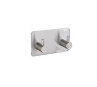 WKYJTDBPV Stainless Steel 3M Self-Adhesive Hook, Wall Door Hook, Robe, Tea Towel(Silver-2Hook)